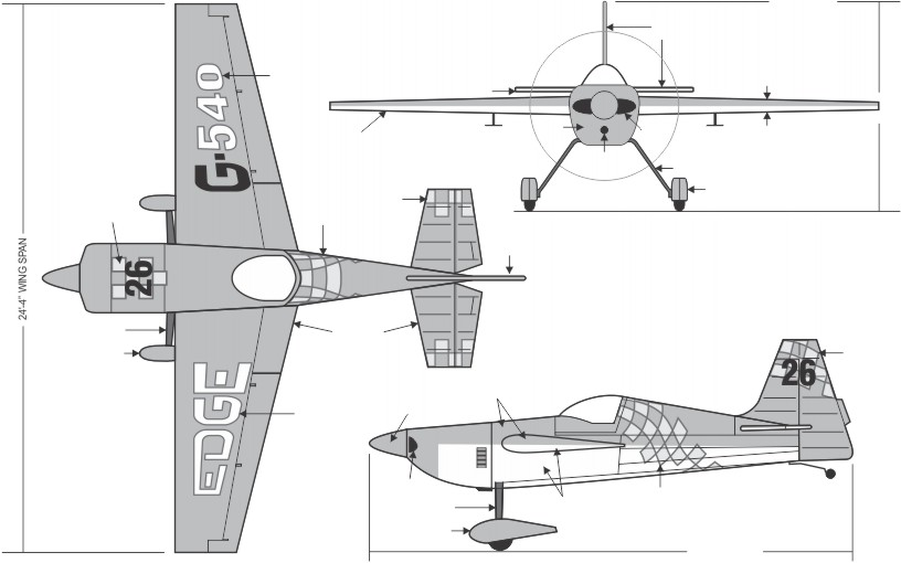 Edge 540 чертеж